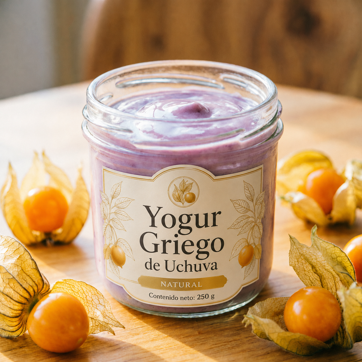 Yogur artesanal de uchuva Glowberry